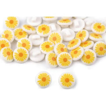 Knoflík Knoflík květ žlutý