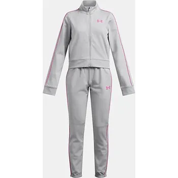 Dívčí souprava Under Armour Icon Knit Crop Tracksuit velikost YM Mod Gray / Rebel Pink