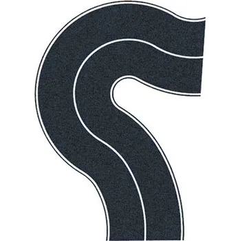 Modelová železnice univerzální zatáčka šedý asfalt 2 ks Noch 34204