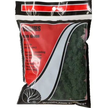 Modelová železnice foliáž střední/hrubá tmavě zelená Woodland Scenics FC147