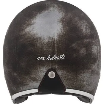 Helma na motorku Nox N242 stříbrná matná/efekt broušeného kovu otevřená přilba na motorku XS