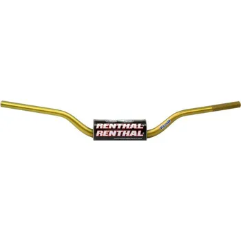 RENTHAL řídítka 1,1/8 CALA 28,6mm MX FATBAR RC HIGH GOLD, barva žlutá s protektorem HONDA CRF 230F rok 03-14
