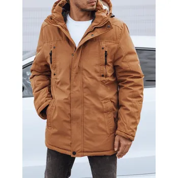 Pánský zimní kabát Pánská bunda DSTREET BÉŽOVÁ XXL/54