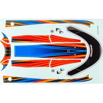 RC náhradní díl Traxxas samolepky paluby oranžová (pro Distruptor)