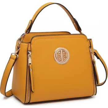 Kabelka Žlutá zdobená crossbody kabelka „Aura“
