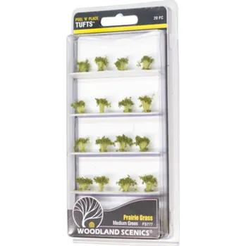 Modelová železnice chomáčky středně zelené prérijní trávy Woodland Scenics FS777