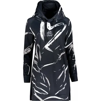 Dámská mikina Dámská funkční prodloužená mikina premium ALTISPORT VOJ/ALW049MI03 ČERNOBÍLÁ M