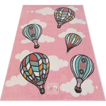 Koberec Dětský koberec s balony v pastelové růžové barvě Šířka: 120 cm | Délka: 160 cm