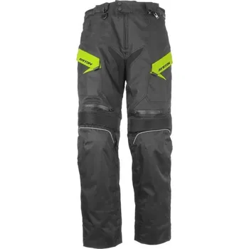 Moto kalhoty AYRTON Brock, prodloužené černé fluo cestovní kalhoty na motorku M