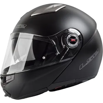 Helma na motorku LS2 FF370 EASY matt black - černá matná vyklápěcí helma na motorku XXL