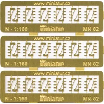 Modelová železnice konzoly se čtyřmi izolátory Miniatur mnl02