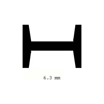 profil I 6,3mm délka 350mm 3ks Evergreen 277