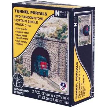 Modelová železnice tunelový portál kamenný jednokolejný Woodland Scenics C1155