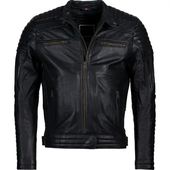 Pánská casual bunda Pánská Kožená Bunda Azura Delvior Brixton Černá Velikost: L