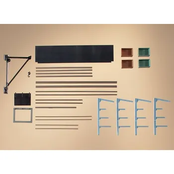 Modelová železnice sklad tyčového materiálu, nástěnný jeřáb Auhagen 80107