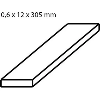 mosazný pás 0,6 x 12 mm délka 305 mm 4 ks Albion Alloys bs5m