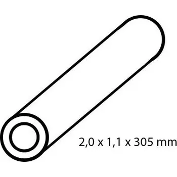 hliníková trubka průměr 2,0/1,1 mm délka 305 mm 4ks Albion Alloys at2m