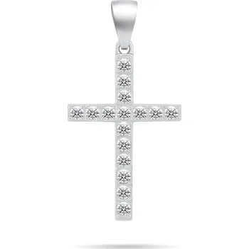 Přívěsek Brilio Silver Třpytivý stříbrný přívěsek křížek PT27W + 2 měsíce na vrácení zboží