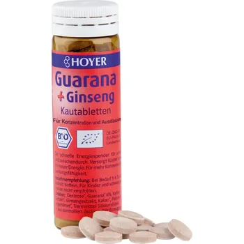 Fitness strava Hoyer Pastilky guarana a ženšen 60 tbl bio