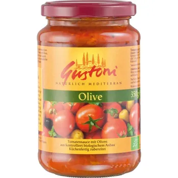 Omáčka Gustoni Rajčatová omáčka s olivami 350 g bio