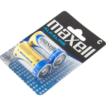 Článková baterie Nenabíjecí baterie C Maxell Alkaline 2ks Blistr
