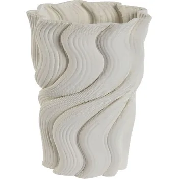 Váza Váza Home ESPRIT Bílá Kamenina Moderní (14 x 19 x 14 cm)