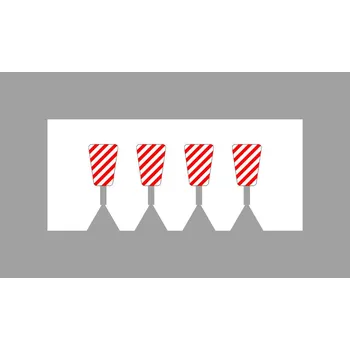 Modelová železnice koncové vlakové tabulky s úchyty AT 4 ks Nürnberger Modelleisenbahnen 950092