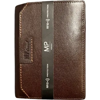 Peněženka Marta Ponti kožená pánská peněženka bez zapínání hnědá B120637R ruf