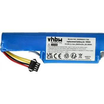 VHBW Baterie pro Vileda VR 303 / VR 201 PetPro, 2600 mAh