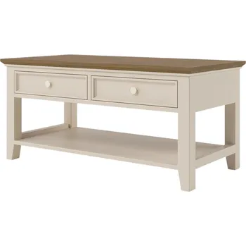 Komoda Konferenční stolek PROVENCE S3P z masivu krémový Barevné provedení: Krémová, Provedení: šuplíky bez pojezdů