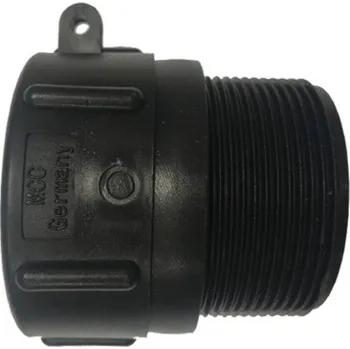 Šroubení PP-AG IBC kontejner - Přechodka S60x6/IBC / AG 1" černý polypropylén