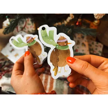 Jmenovka na stůl Jmenovka na dárky - Drozd