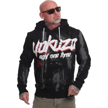 Pánská mikina Pánská mikina Yakuza Crashed Skull Allover 24003 black Velikost: 6XL