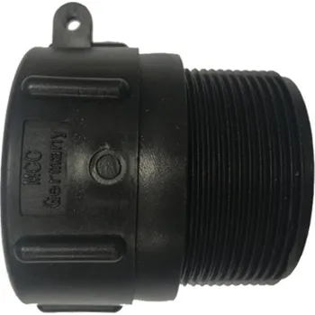 Šroubení PP-AG IBC kontejner - Přechodka S60x6/IBC / AG 3/4" černý polypropylén