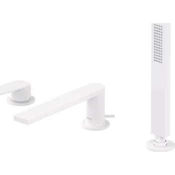Vodovodní baterie TRES PROJECT bílá-mat Vanová baterie stojánková 21116101BM