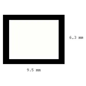 profil dutý obdélníkový 6,3 x 9,5mm délka 350mm 2ks Evergreen 259