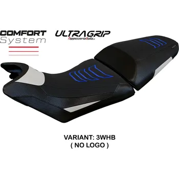 Moto sedlo TPZ Italia potah sedla Husqvarna Norden 901 (22-24) Norvik Comfort Ultragrip model potah sedla: bez loga 3WHB (white-blue)
