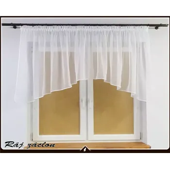 Záclona Oblouková voálova záclona Lory malá s lemováním !!! (Záclona již ušitá s řasící stužkou!!! Novinka !!!)