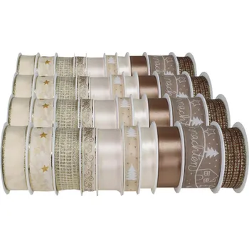 Stuha Stuha vánoční - mix bílo bílohnědá