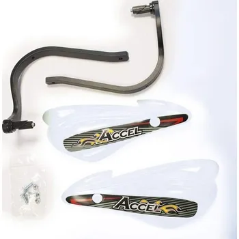 ACCEL kryty rukojetí s hliníkovým uchycením ATV (22+28mm) (ALU-černá, plast-bílá)