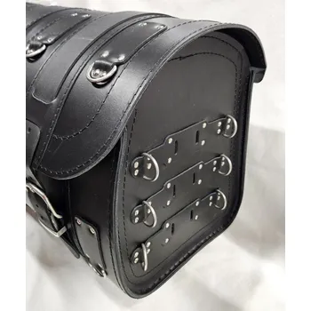 Zavazadlo na motocykl TechStar válec Chopper se zámkem - černá