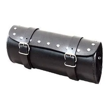 Zavazadlo na motocykl Kožená moto rolka se zdobením cvoky