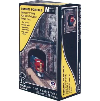 Modelová železnice tunelový portál kamenný dvojkolejný Woodland Scenics C1157