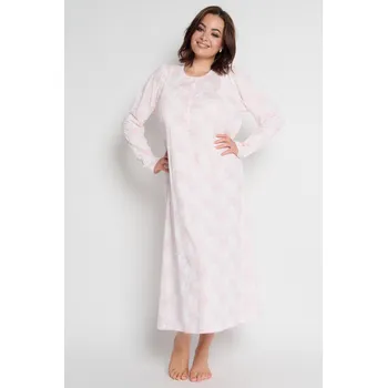 Dámská noční košile Linclalor Dámská noční košile dlouhá - LCL354/růžová / 38 LCL5A012