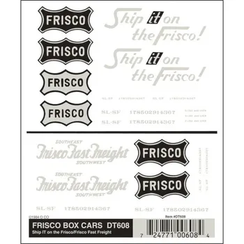 Modelová železnice propisot na nákladní vozy Frisco Woodland Scenics DT608