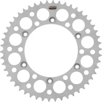 Řetězová sada pro motocykl QTECH duralová rozeta pro sekundární řetězy typu 428, stříbrná, 49 zubů