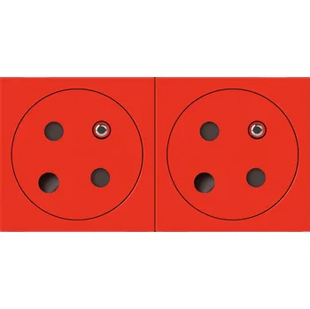 Elektrická zásuvka LEGRAND Dvojzásuvka MOSAIC 2X2P+T ZAR. nerez 278184L