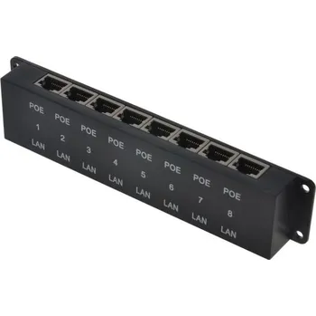Rozvaděč MaxLink pasivní POE panel, 8 portů POE-BOX8