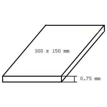 deska bílá, tloušťka 0,75mm formát 150 x 300mm 2 ks Evergreen 9030