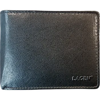 Peněženka Lagen Pánská kožená černá peněženka V-3 black